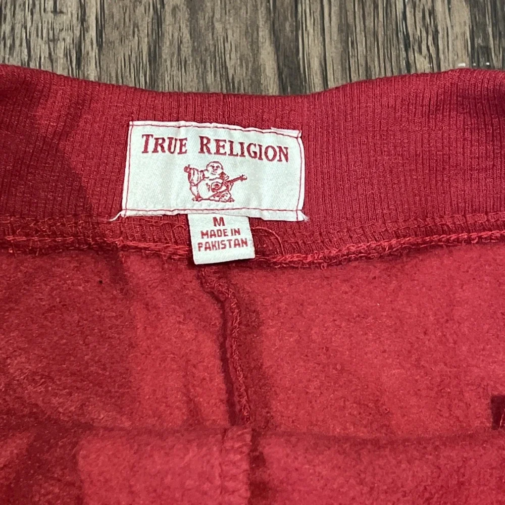 True Religion Joggers SweatPants Ruby Red Horseshoe Logo Kids Size M